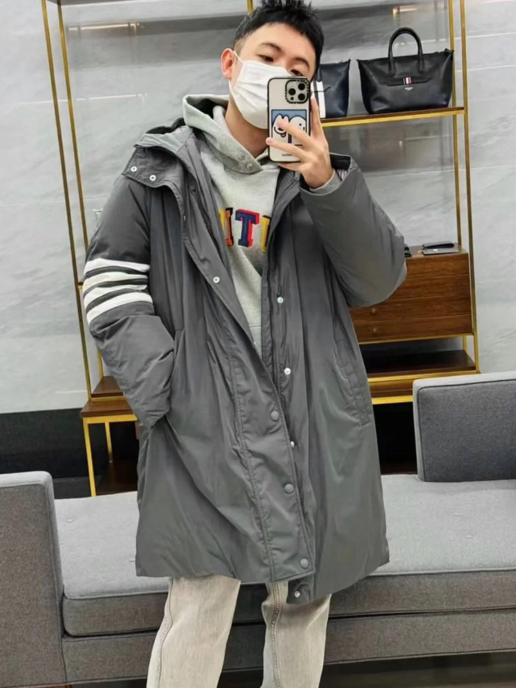 Unisex long down jacket