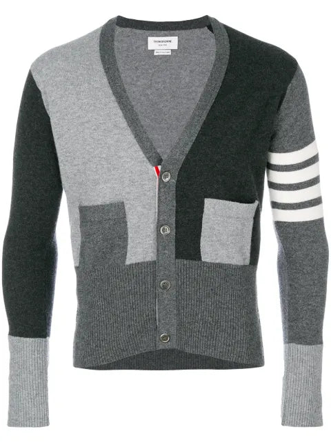 Thom Browne fitted waist v-neck cardigan