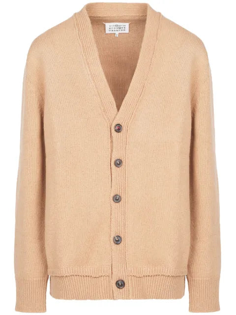 Maison Margiela V-neck elbow-patch cardigan