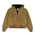 Beige Hooded Workwear Jacket