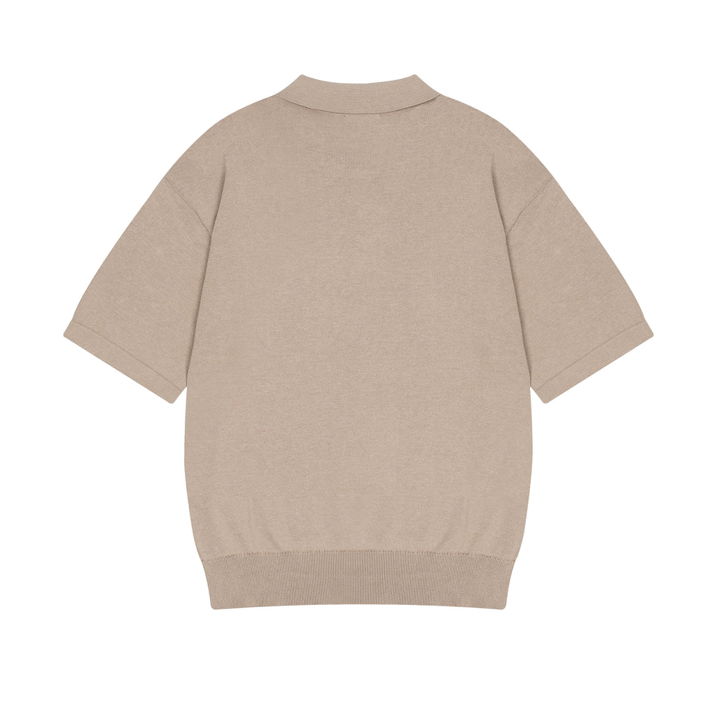 "on air" Polo knit beige