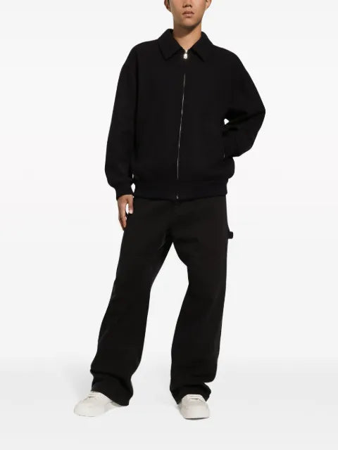 Dolce & Gabbana logo-plaque zip-up bomber jacket