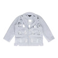 GRAY STAINED GLASS LASER BLAZER