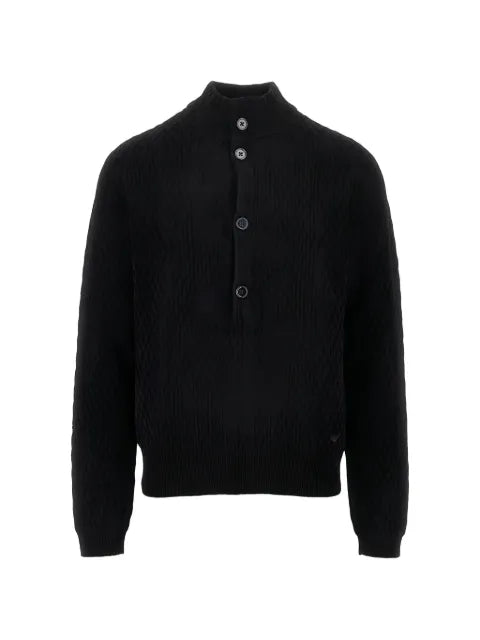 Emporio Armani button-up textured sweater