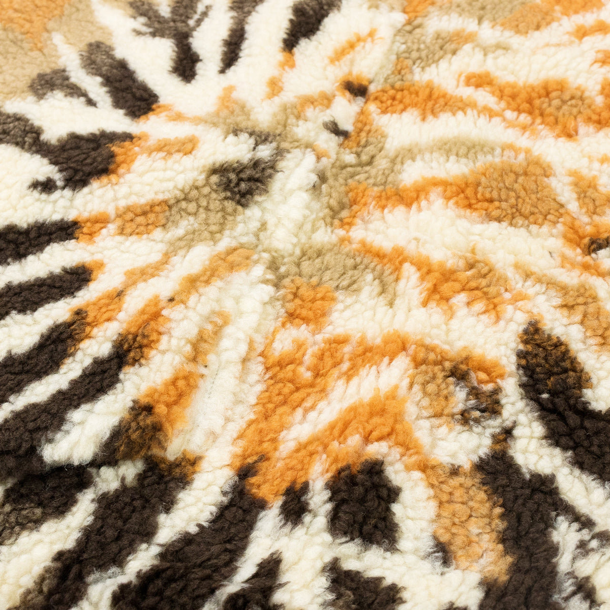 Brown / Orange Tie Dye Polar Fleece Hoodie
