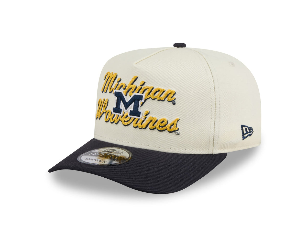 New Era 950 A-Frame Michigan Wolverines Chainstich Snapback Hat