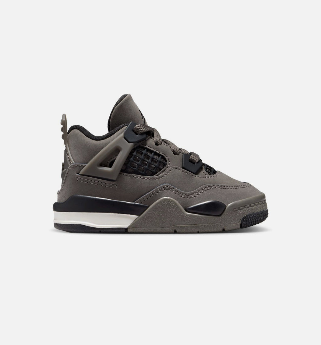 Air Jordan 4 Retro Cave Stone and Black – Infant/Toddler Lifestyle Shoe in Cave Stone/Black/Moon Particle