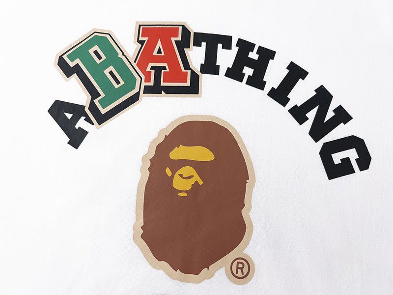 BAPE Multicolor College Ape Head Men's T-Shirt - Black
