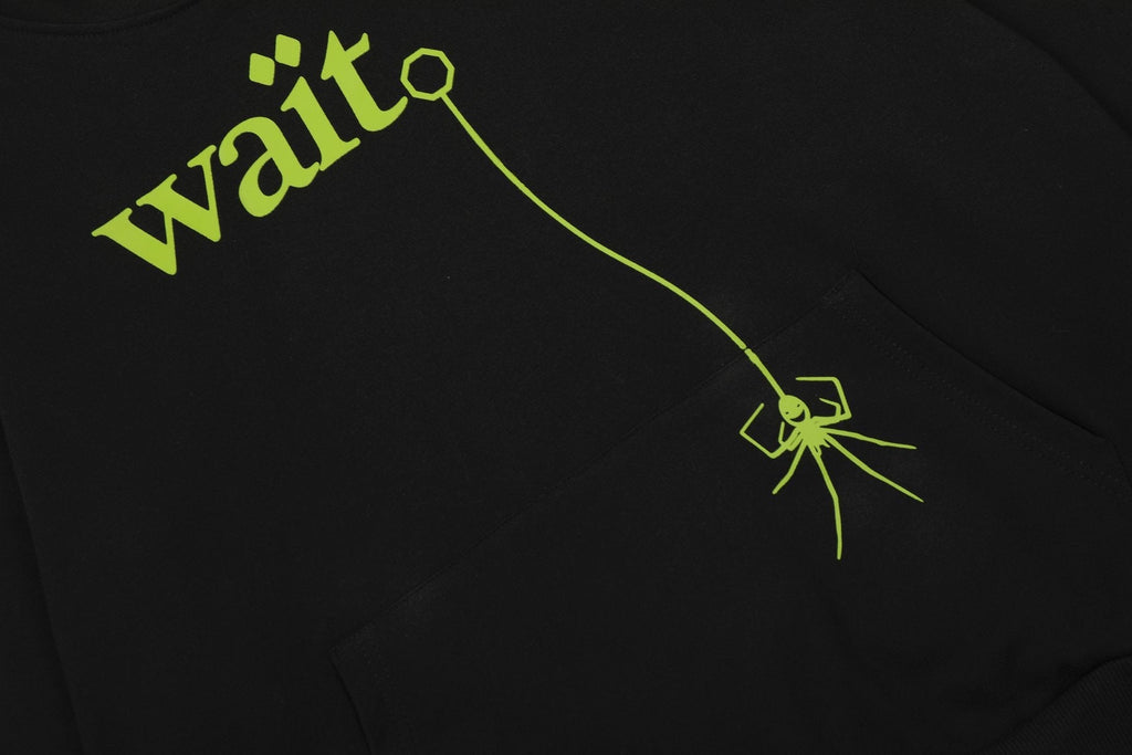 Sp5der Lime Green Web Graphic Pullover Hoodie