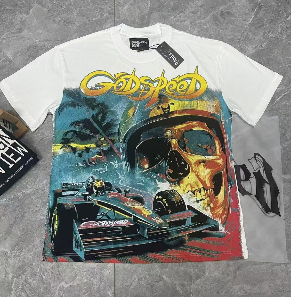 Godspeed Racing Skull Graphic Short-Sleeve T-Shirt