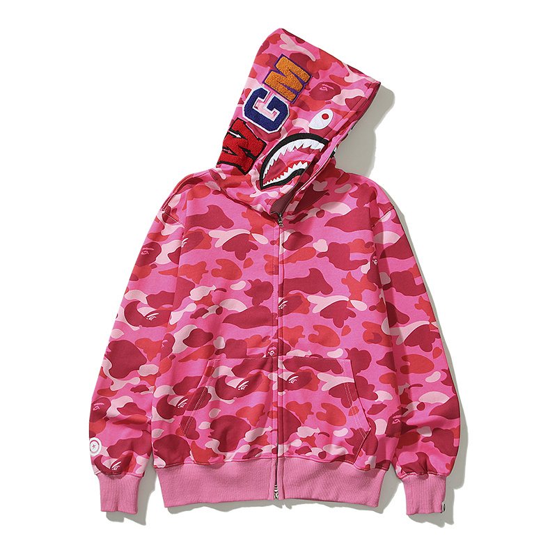 BAPE WGM Shark Camo Zip Hoodie