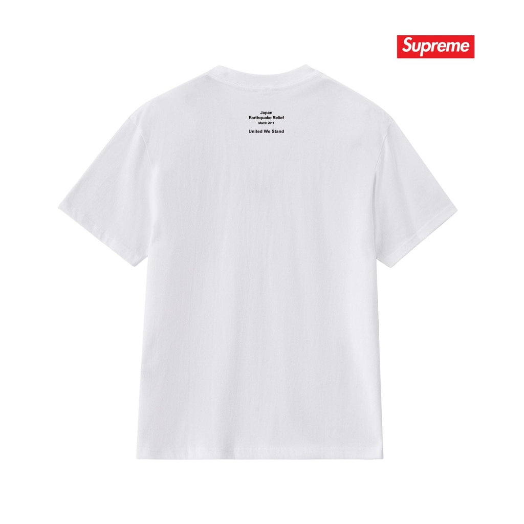 Supreme White Front Graphic Short-Sleeve T-Shirt
