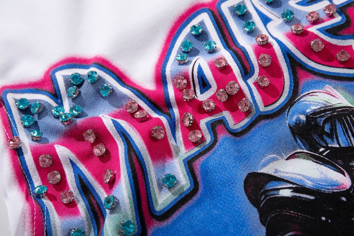 MAJESTIK Horse Rider Rhinestone Sleeveless T-Shirt