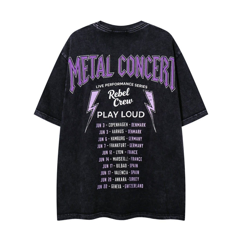 MAJESTIK Washed Rhinestone Graphic T-Shirt
