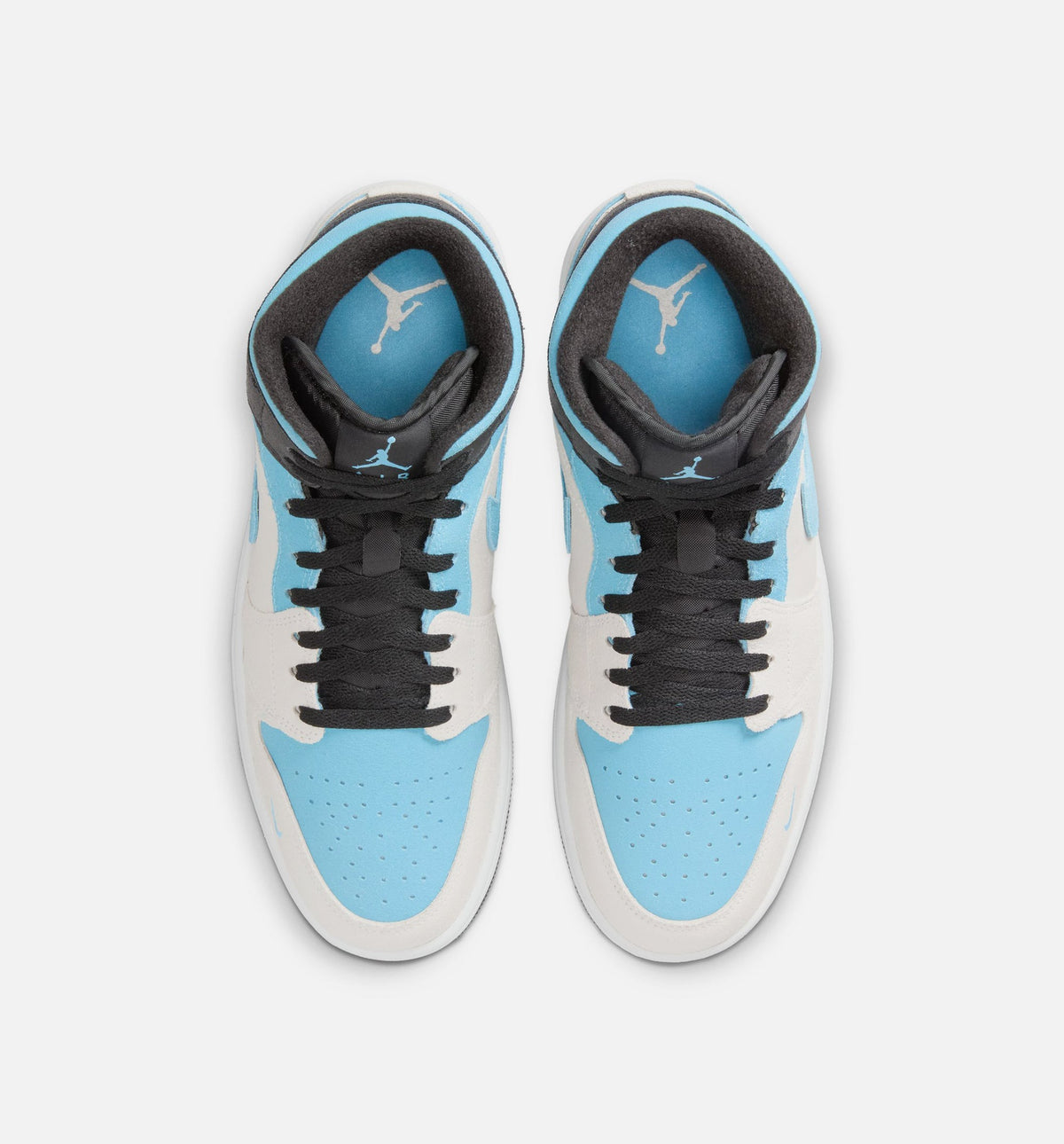 Air Jordan 1 Mid SE Mens Lifestyle Shoe - Summit White/Ice Blue/Black