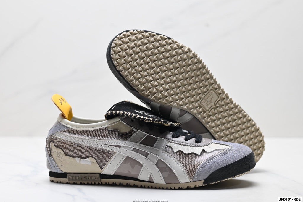 Onitsuka Tiger Retro Low Top Gray Black Yellow Unisex Shoes Style 28