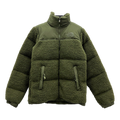 The North Face Fleece-Panel Puffer Jacket with Stand Collar - Olive