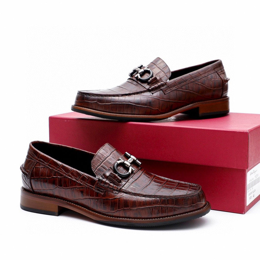 Salvatore Ferragamo Men's Dark Brown Bit Loafers