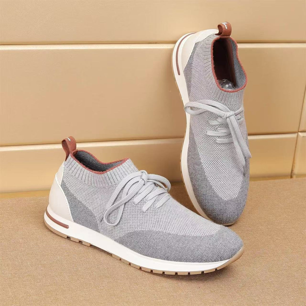 Loro Piana Men's Flexy Walk Knit Sneakers