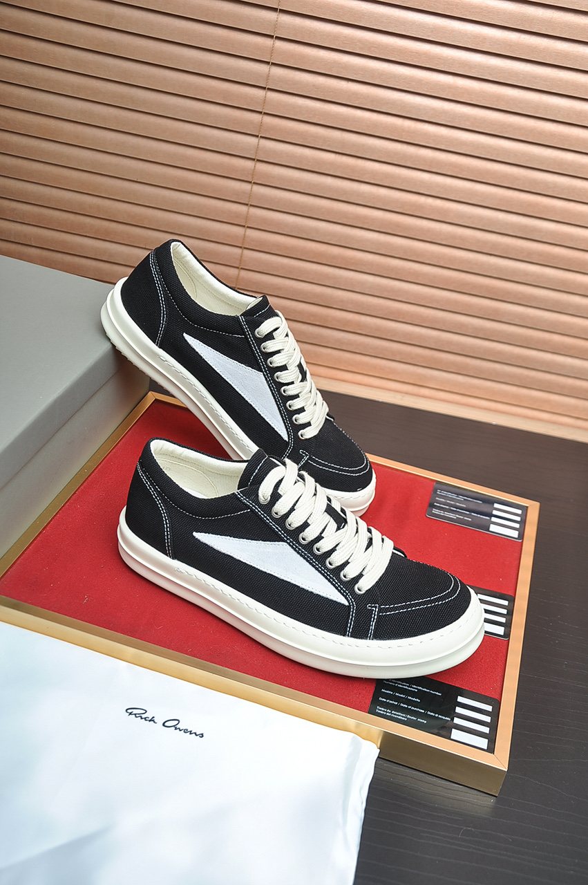 Rick Owens Contrast-Panel Platform Sneakers