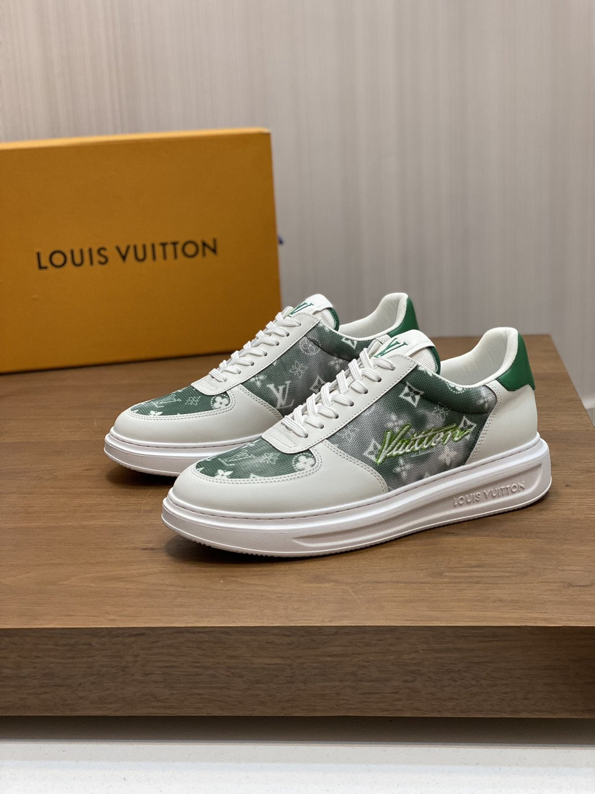 Louis Vuitton Monogram Low-Top Sneakers - White Rubber Sole
