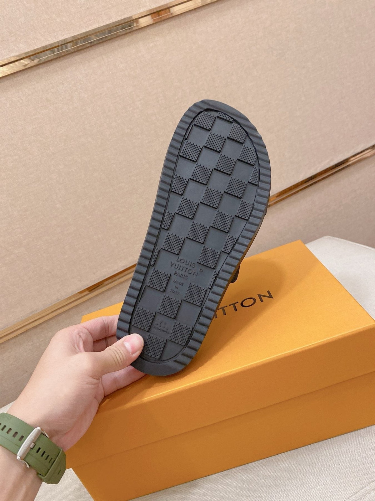 Louis Vuitton Men's Double-Buckle Slide Sandals
