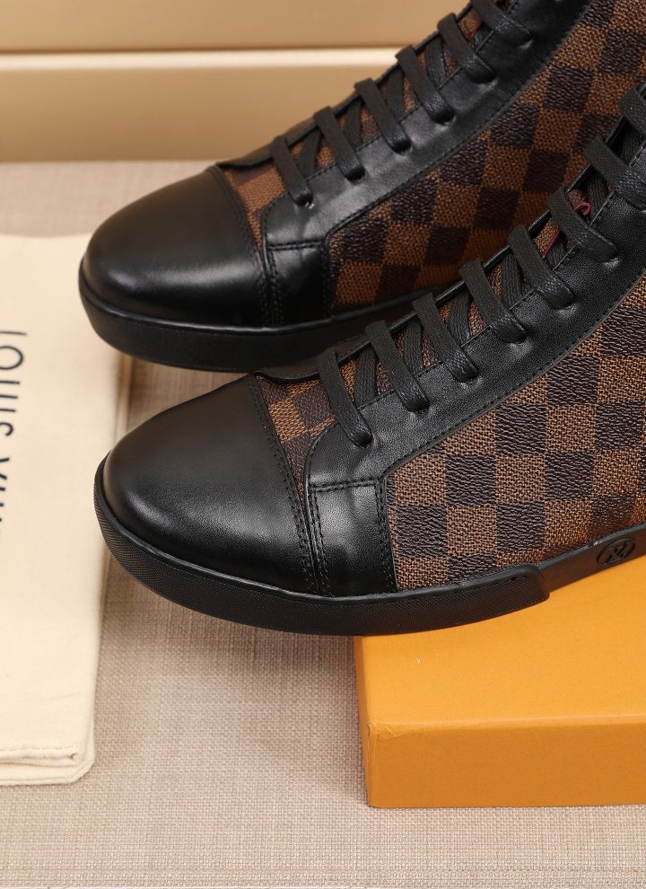 Louis Vuitton Checkerboard High-Top Boots
